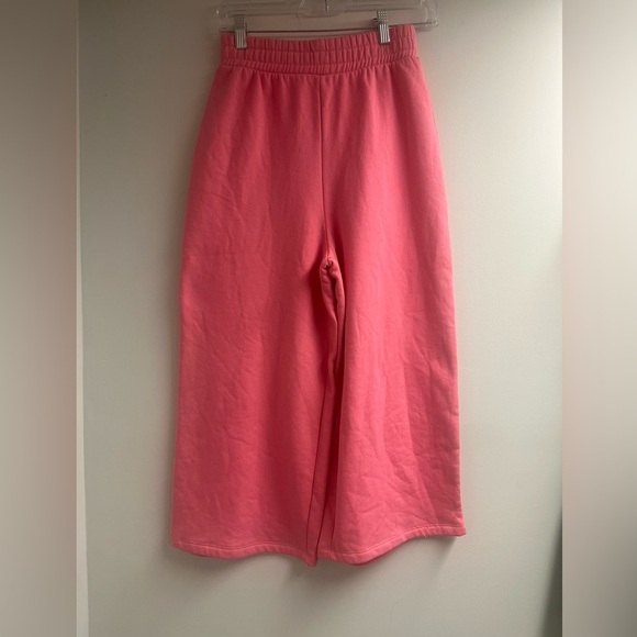 Zara Women's Wide Leg Cropped Soft Cotton Lined Casual Active Pants Sz: S - Picture 4 of 8